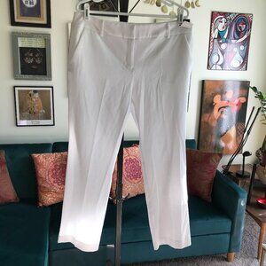 7TH AVENUE New York & Company size 12 White Stretch Slim Ankle Pants NWT